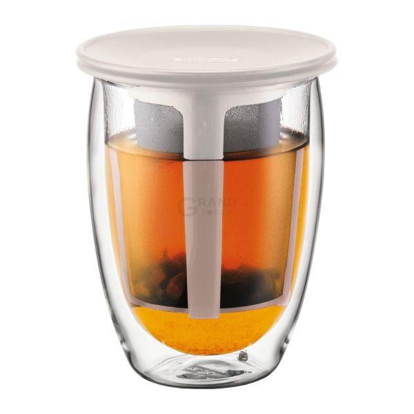 Bodum Кружка з подвійними стінками біла, 0,35 л, Tea For One | https://grandposuda.com.ua