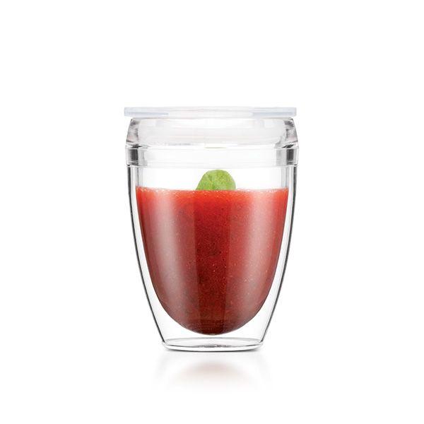 Bodum Набор стаканов с двойными стенками и крышкой 0,3 л, 2 предмета Pavina To Go | https://grandposuda.com.ua
