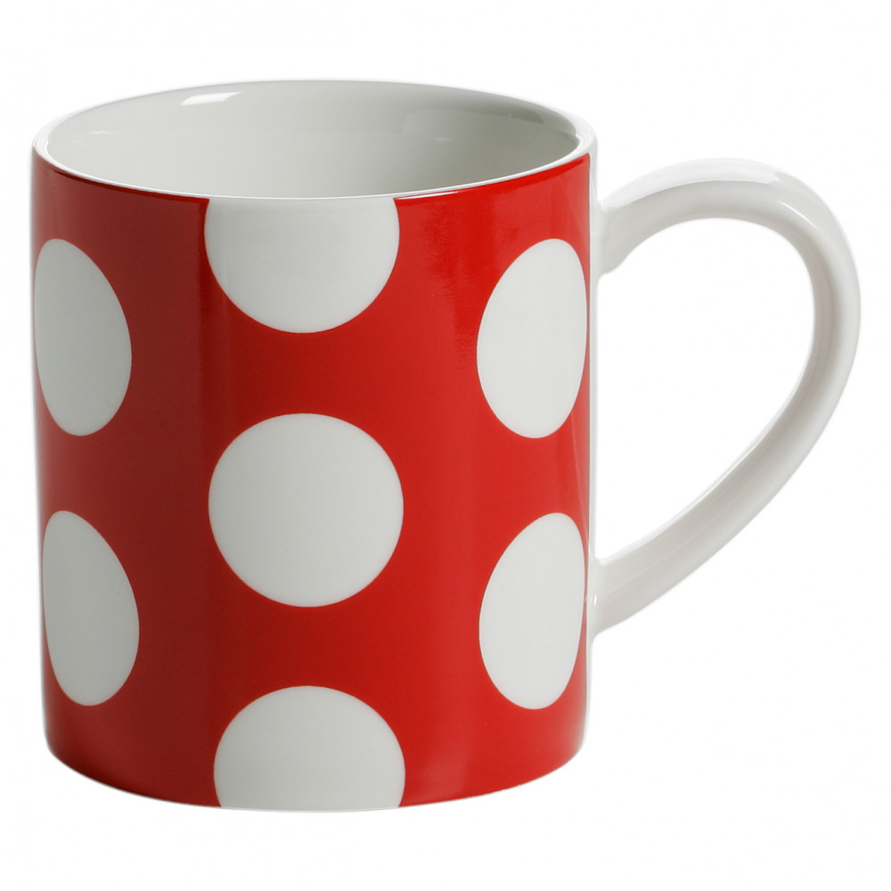 Maxwell & Williams Кружка 0,36 л червона Polka Dot | https://grandposuda.com.ua