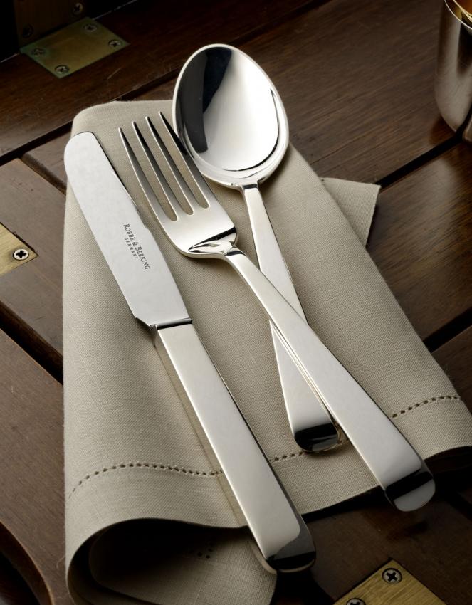 Вилка для мяса большая 18,1 см, серебряная Alta 925 Robbe & Berking | https://grandposuda.com.ua