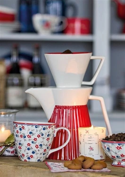 GreenGate Кавник з насадкою-фільтром 25 см, сірий Alice | https://grandposuda.com.ua