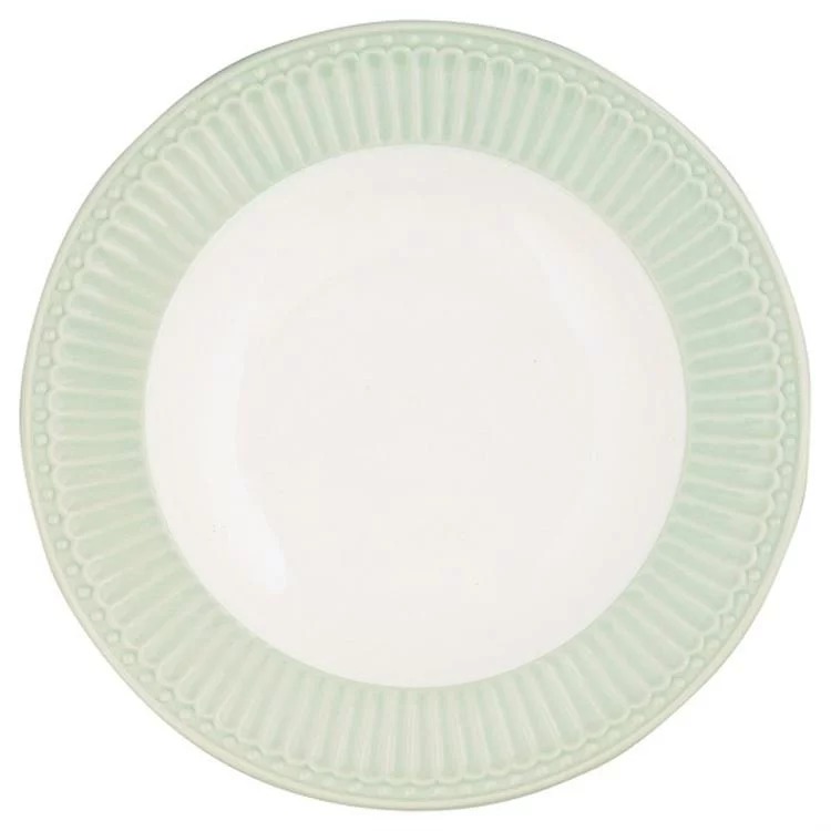 GreenGate Суповая тарелка 21,5 см, светло-зеленая Alice | https://grandposuda.com.ua