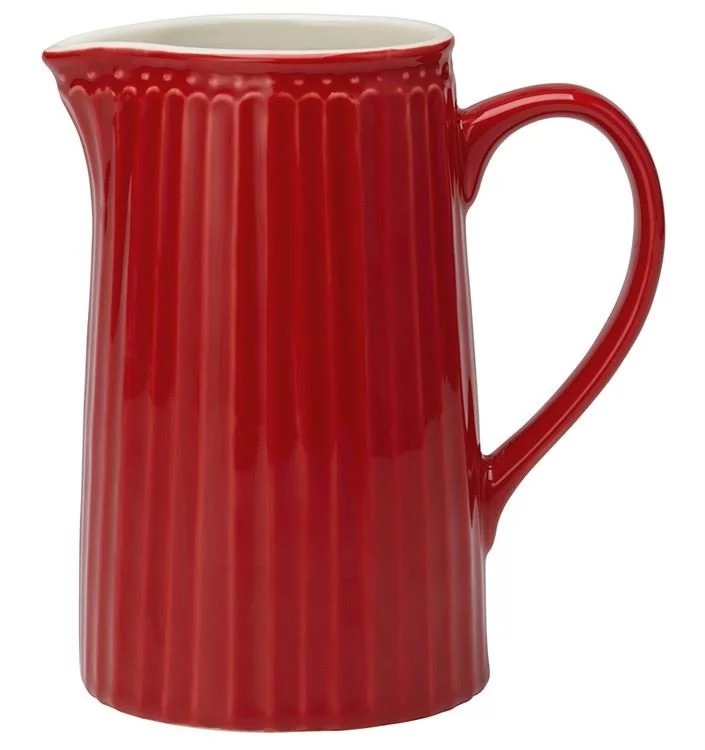 GreenGate Кувшин 1 л, красный Alice | https://grandposuda.com.ua