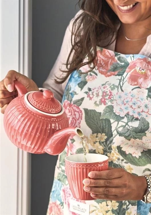 GreenGate Заварочный чайник 1 л, коралловый Alice | https://grandposuda.com.ua