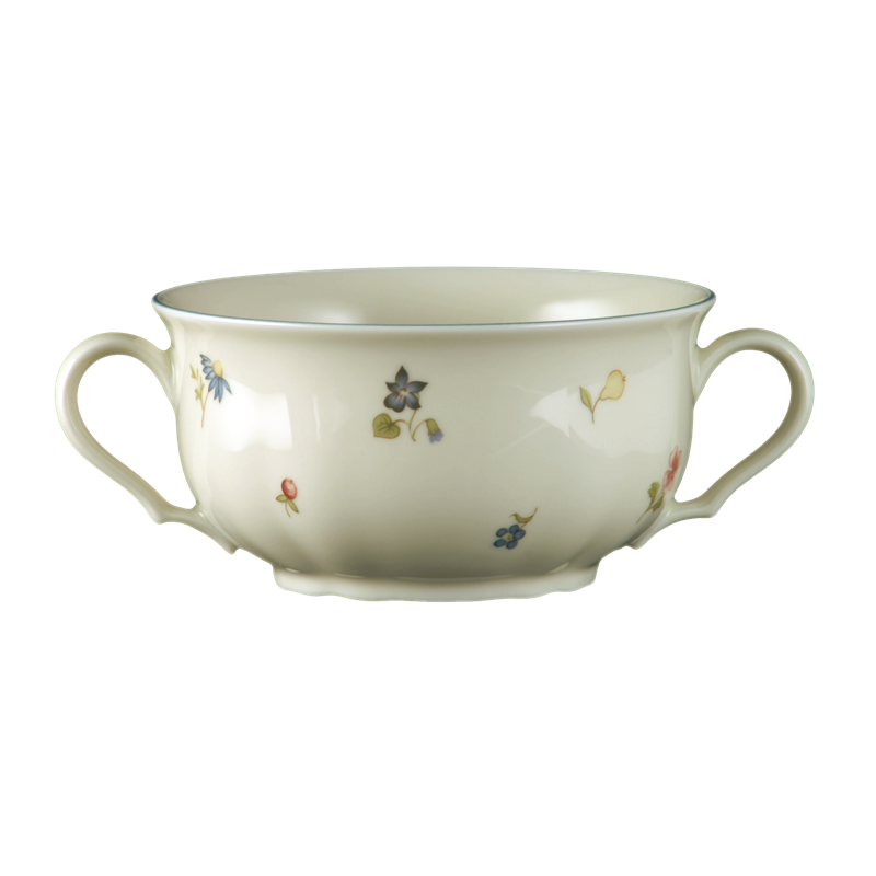 Seltmann Weiden Піала для супу / бульйону 0.35 л Streublume blauer Rand Marie-Luise | https://grandposuda.com.ua