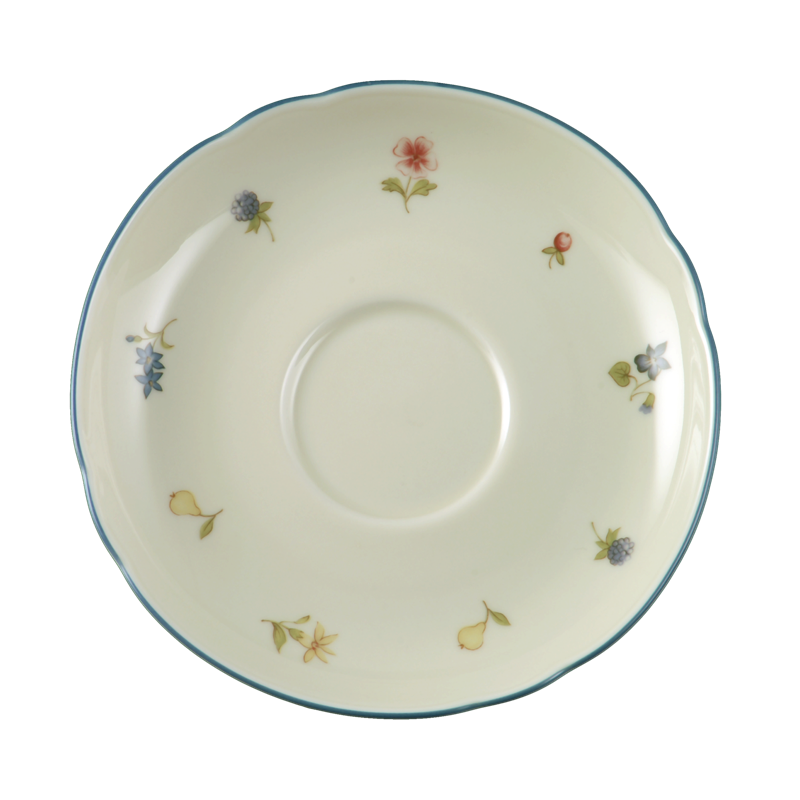 Seltmann Weiden Блюдце до чашки для чаю 14.5 см Streublume blauer Rand Marie-Luise | https://grandposuda.com.ua