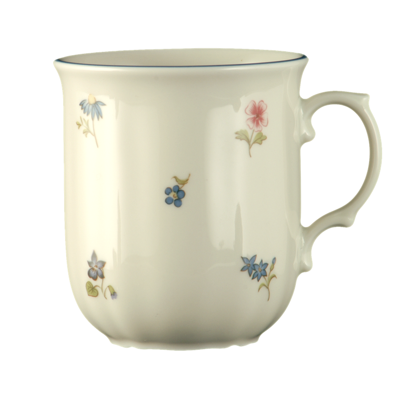 Seltmann Weiden Кружка з ручкою 0,25 л Streublume blauer Rand Marie-Luise | https://grandposuda.com.ua