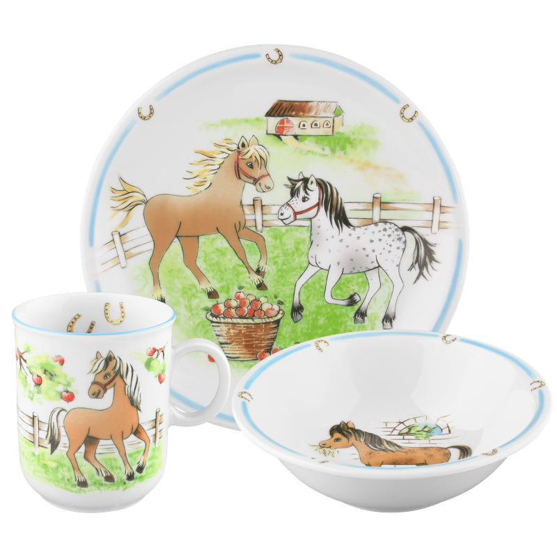 Seltmann Weiden Набор детской посуды 3 предмета Mein Pony Compact | https://grandposuda.com.ua