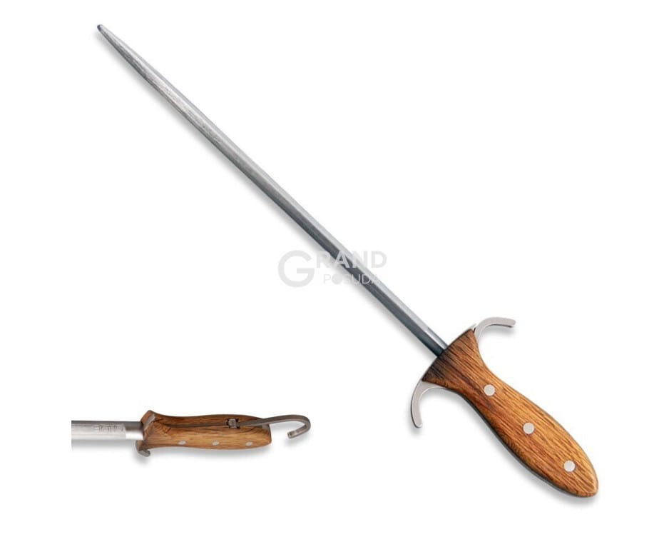Мусат для заточення ножів DArtagnan 32 см Alpha Barrel Oak Guede | https://grandposuda.com.ua