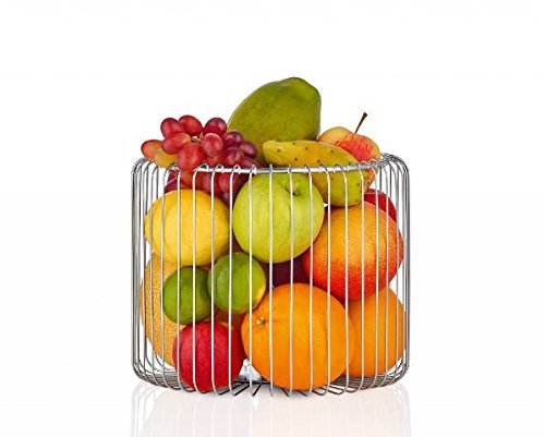 Blomus Корзинка для фруктов / овощей серебро 25 см Estra | https://grandposuda.com.ua